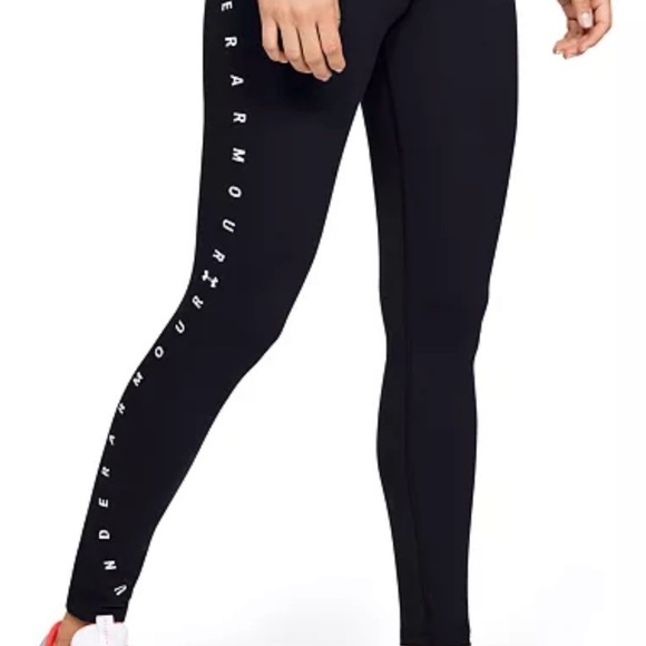 Under Armour Fitted Women's Black Heatgear Leggings SZ L - Picture 1 of 5